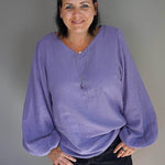 Schnittmuster Bluse mit Ballonärmeln PETUNIA (34-58) : - Sewando