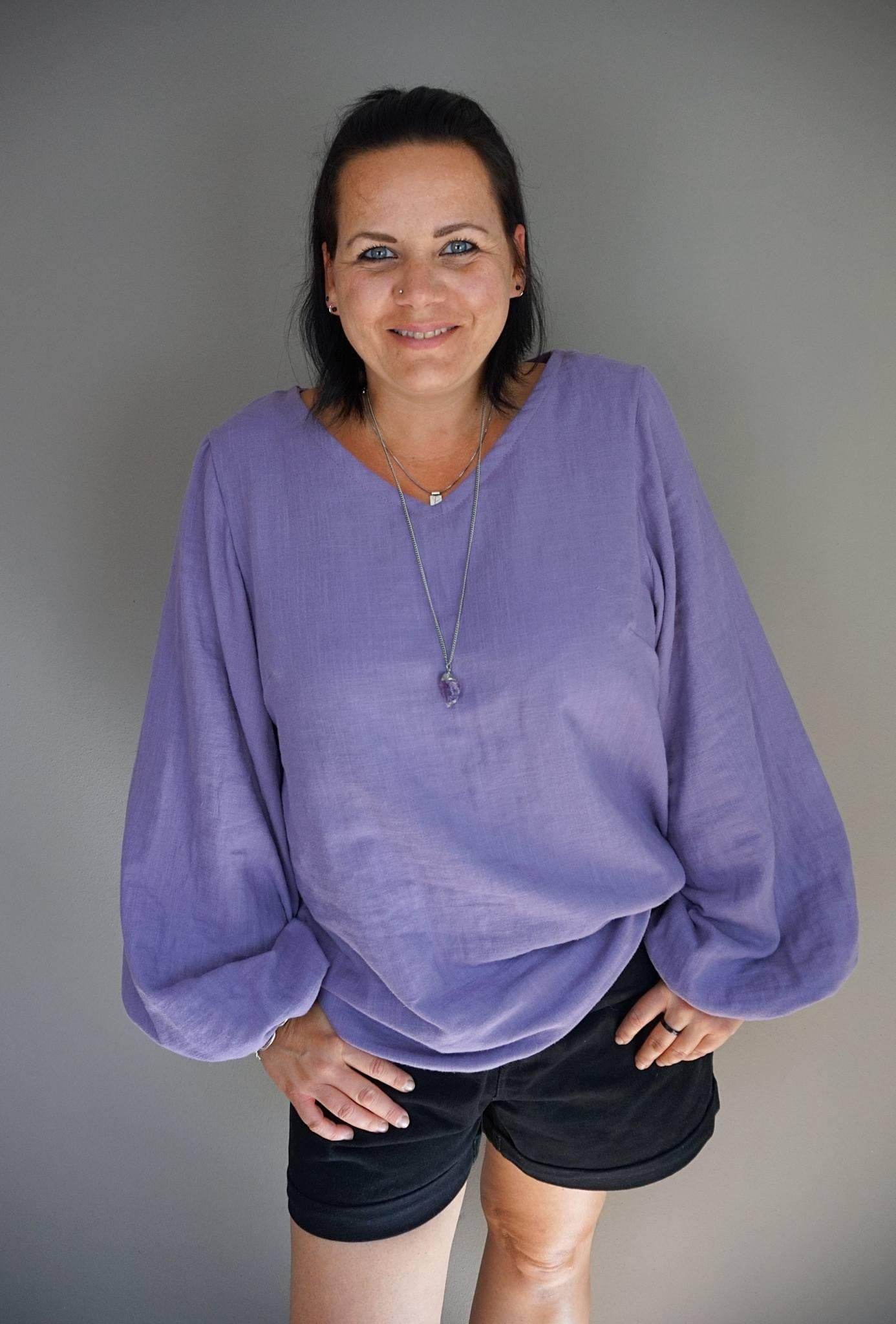 Schnittmuster Bluse mit Ballonärmeln PETUNIA (34-58) : - Sewando