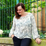 Schnittmuster Bluse mit Ballonärmeln PETUNIA (34-58) : - Sewando