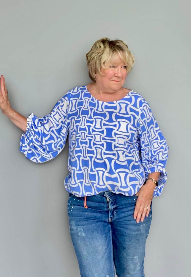 Schnittmuster Bluse mit Ballonärmeln PETUNIA (34-58) : - Sewando