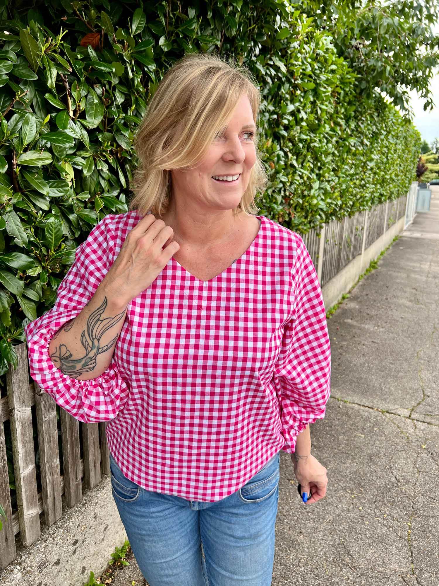 Schnittmuster Bluse mit Ballonärmeln PETUNIA (34-58) : - Sewando