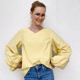 Schnittmuster Bluse mit Ballonärmeln PETUNIA (34-58) : - Sewando