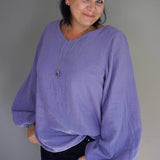 Schnittmuster Bluse mit Ballonärmeln PETUNIA (34-58) : - Sewando