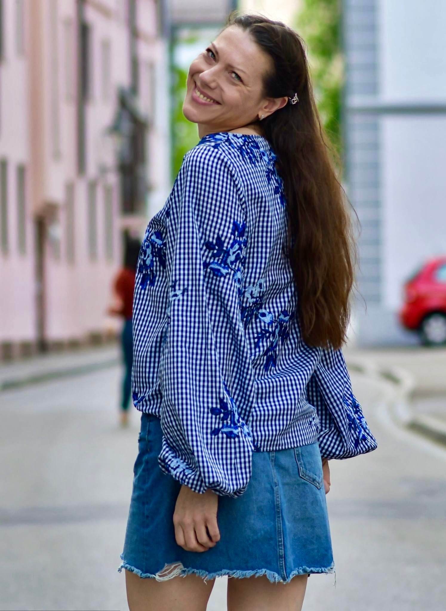 Schnittmuster Bluse mit Ballonärmeln PETUNIA (34-58) : - Sewando