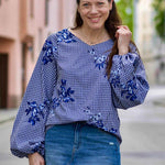Schnittmuster Bluse mit Ballonärmeln PETUNIA (34-58) : - Sewando