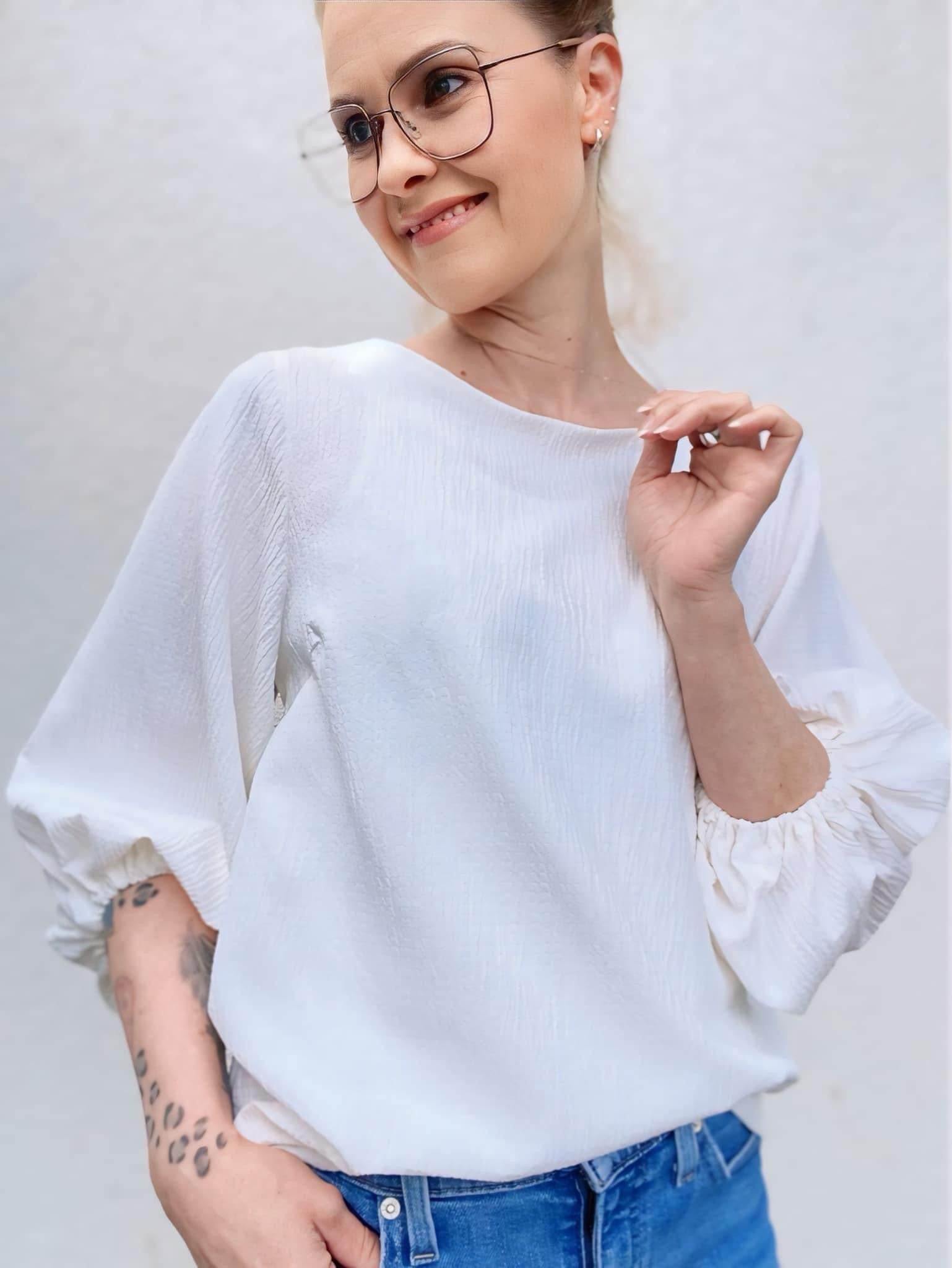 Schnittmuster Bluse mit Ballonärmeln PETUNIA (34-58) : - Sewando