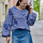 Schnittmuster Bluse mit Ballonärmeln PETUNIA (34-58) : - Sewando