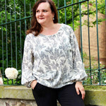 Schnittmuster Bluse mit Ballonärmeln PETUNIA (34-58) : - Sewando