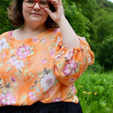 Schnittmuster Bluse mit Ballonärmeln PETUNIA (34-58) : - Sewando
