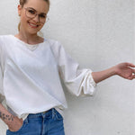 Schnittmuster Bluse mit Ballonärmeln PETUNIA (34-58) : - Sewando
