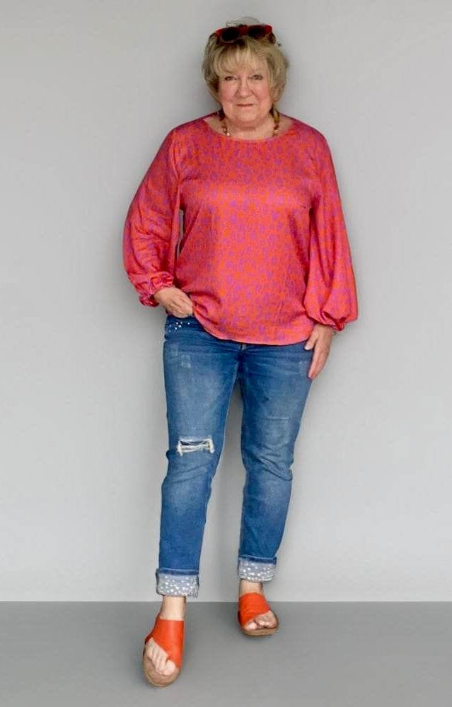 Schnittmuster Bluse mit Ballonärmeln PETUNIA (34-58) : - Sewando