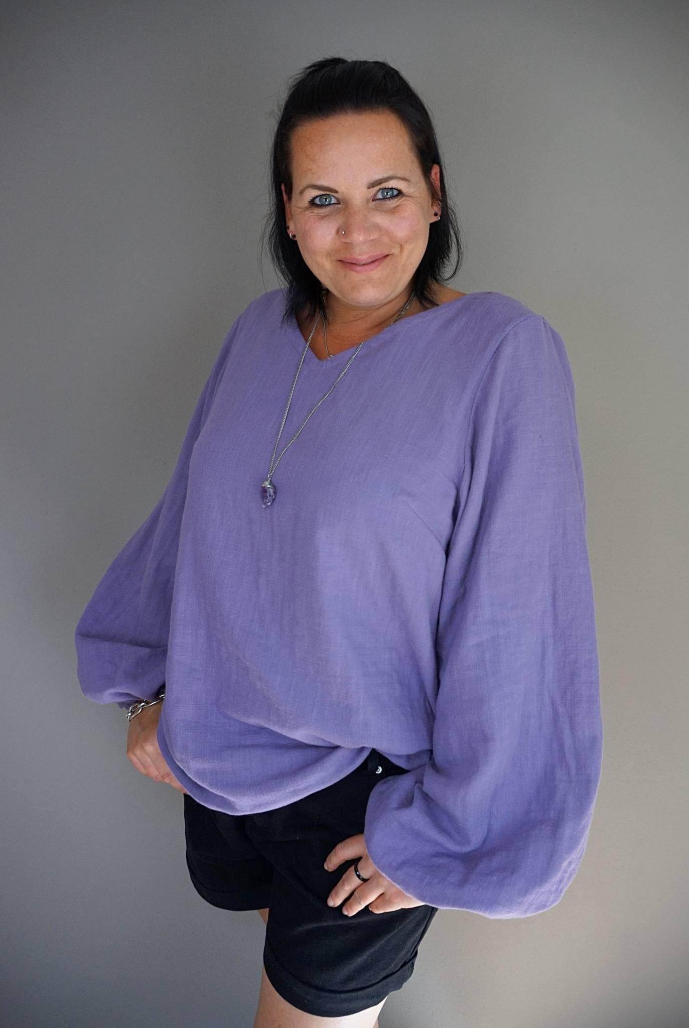 Schnittmuster Bluse mit Ballonärmeln PETUNIA (34-58) : - Sewando