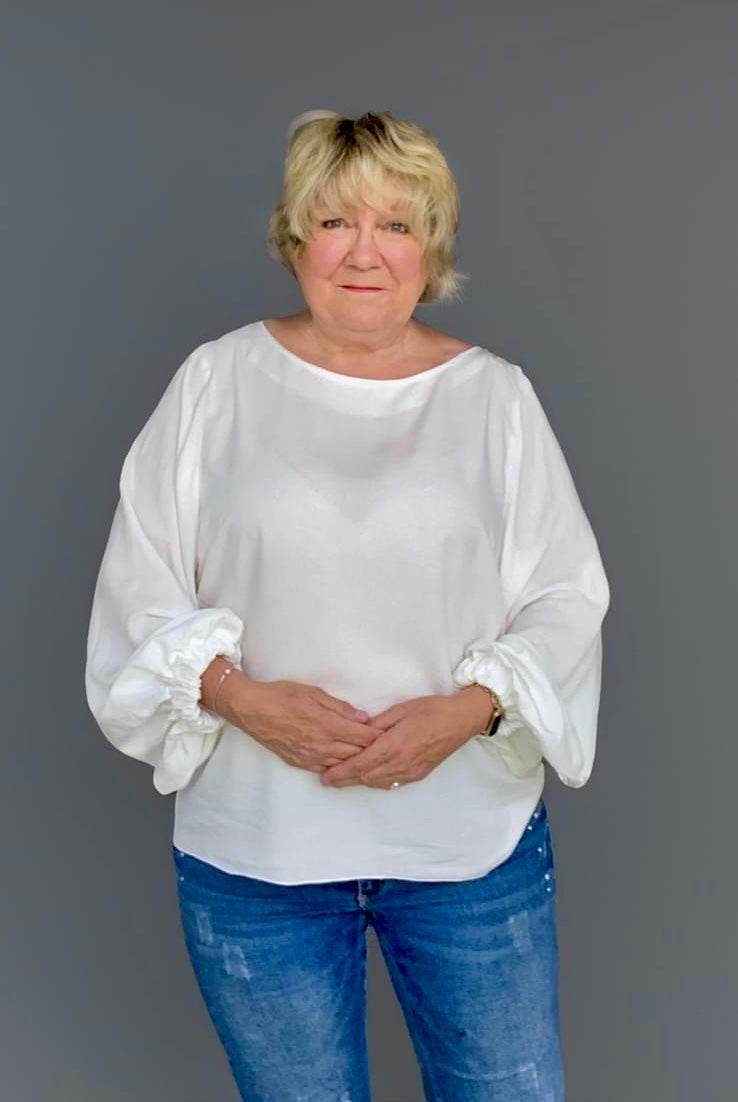 Schnittmuster Bluse mit Ballonärmeln PETUNIA (34-58) : - Sewando