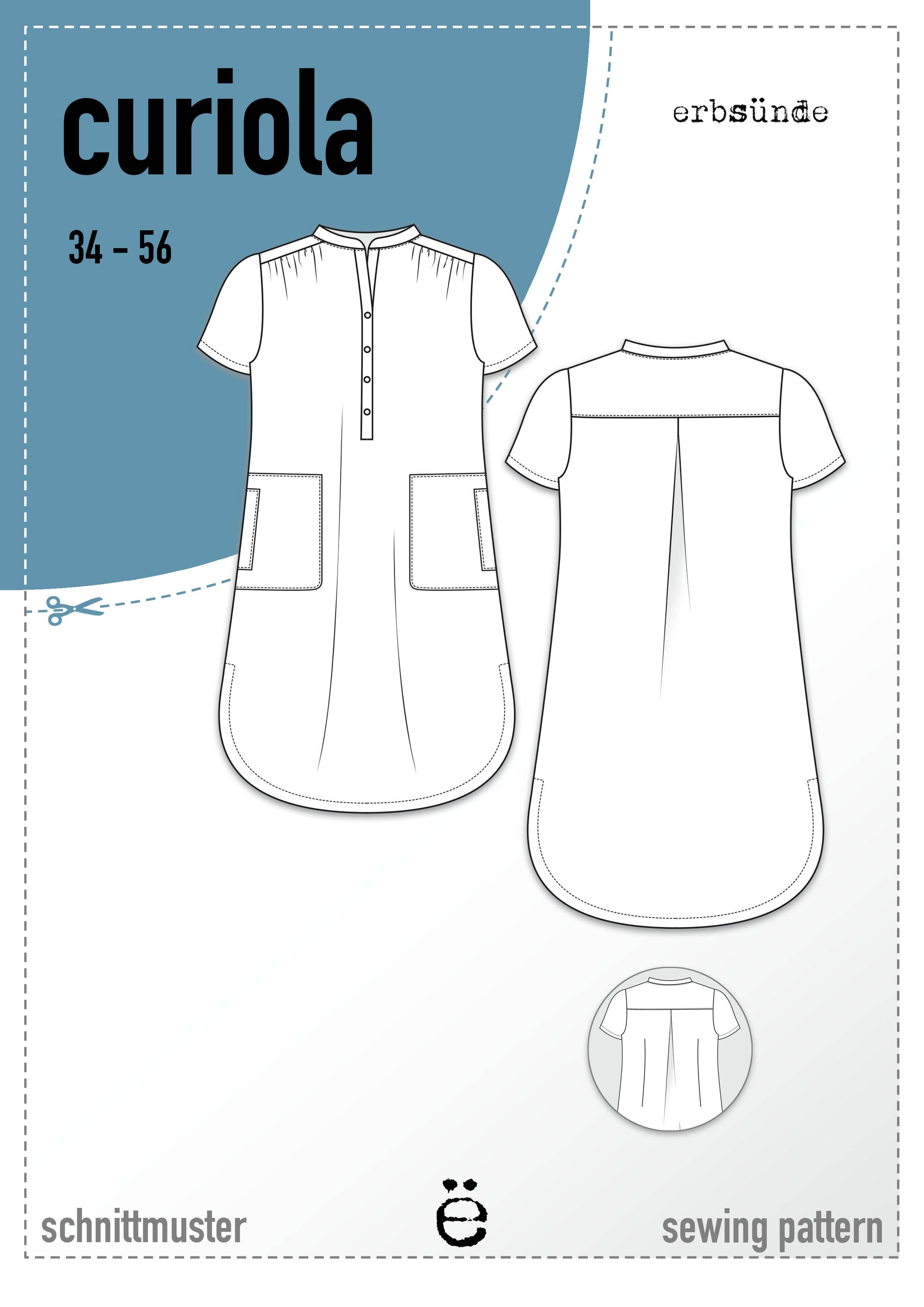 Schnittmuster Blusenkleid CURIOLA (34-56) : - Sewando