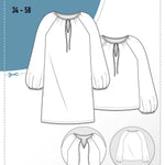Schnittmuster Bluse, Tunika, Kleid im Folklore Stil LANTANA (34-58) - Sewando