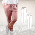 Schnittmuster Damen Chino Hose Fria Gr. 34-54 - A4-/Großformatdatei - Sewando