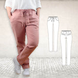 Schnittmuster Damen Chino Hose Fria Gr. 34-54 - A4-/Großformatdatei - Sewando