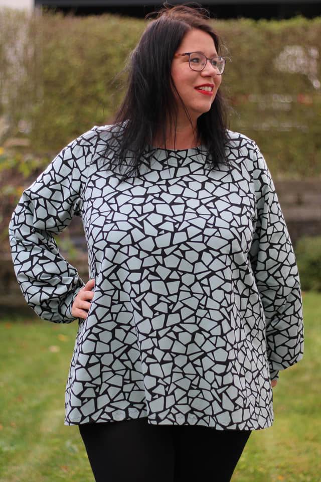 Schnittmuster Kleid Tunika A-Linie DELICIA CURVY (46-60) : - Sewando