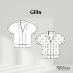 Schnittmuster Bluse Gilla | kurzarm mit Kragen | Leinen - Sewando