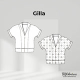 Schnittmuster Bluse Gilla | kurzarm mit Kragen | Leinen - Sewando