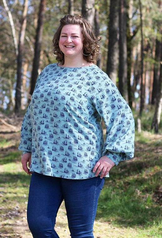 Schnittmuster Raglan Bluse PRIMAVERA (34-58) : - Sewando