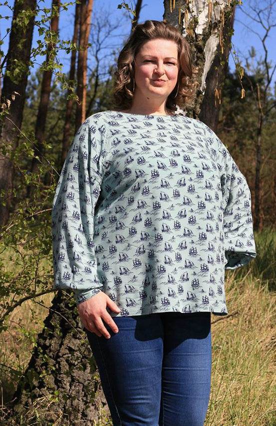 Schnittmuster Raglan Bluse PRIMAVERA (34-58) : - Sewando