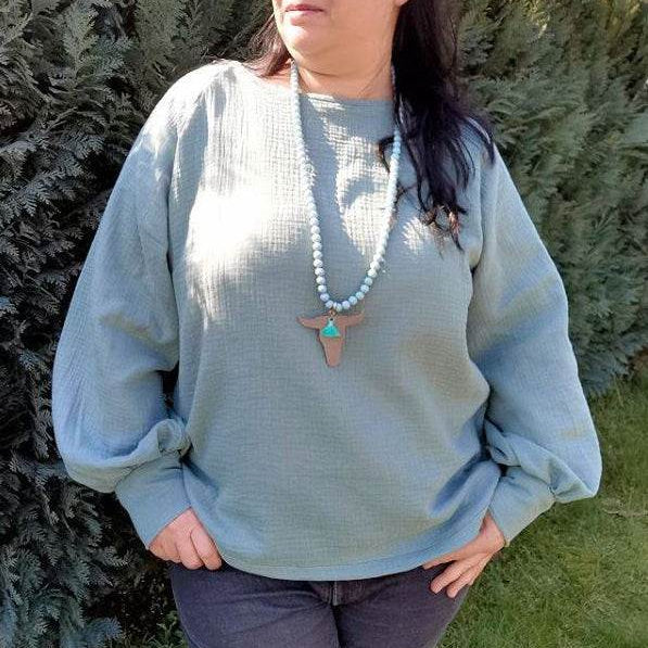 Schnittmuster Raglan Bluse PRIMAVERA (34-58) : - Sewando