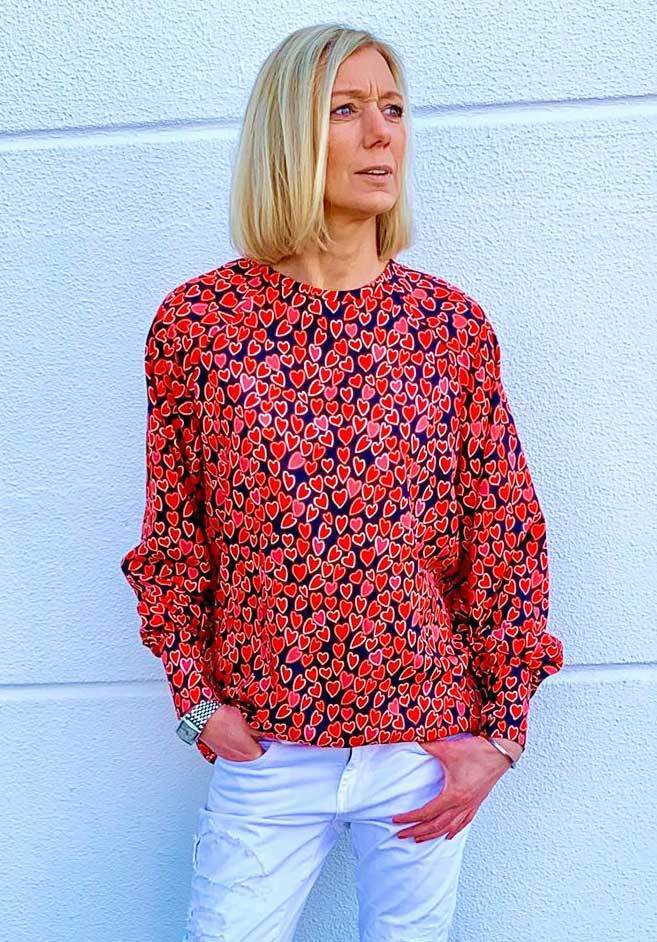 Schnittmuster Raglan Bluse PRIMAVERA (34-58) : - Sewando