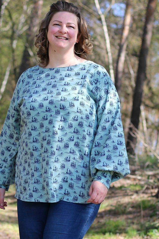 Schnittmuster Raglan Bluse PRIMAVERA (34-58) : - Sewando