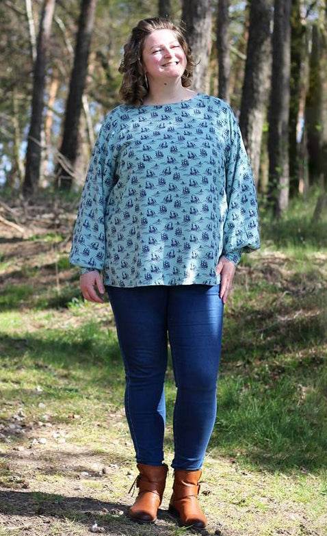 Schnittmuster Raglan Bluse PRIMAVERA (34-58) : - Sewando