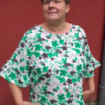 Schnittmuster Bluse mit Ärmelrüsche AREIA (34-58) : - Sewando
