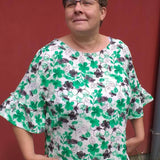 Schnittmuster Bluse mit Ärmelrüsche AREIA (34-58) : - Sewando