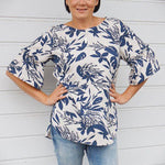Schnittmuster Bluse mit Ärmelrüsche AREIA (34-58) : - Sewando