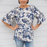 Schnittmuster Bluse mit Ärmelrüsche AREIA (34-58) : - Sewando