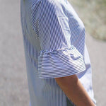 Schnittmuster Bluse mit Ärmelrüsche AREIA (34-58) : - Sewando