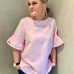 Schnittmuster Bluse mit Ärmelrüsche AREIA (34-58) : - Sewando