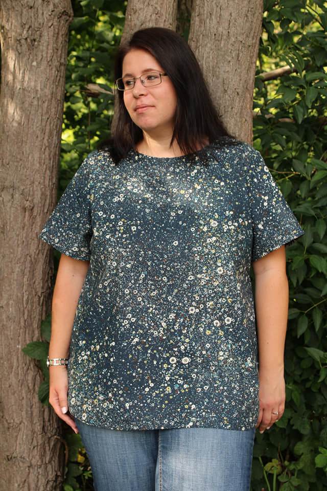 Schnittmuster Bluse mit Ärmelrüsche AREIA (34-58) : - Sewando