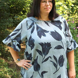 Schnittmuster Bluse mit Ärmelrüsche AREIA (34-58) : - Sewando