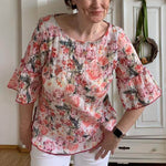 Schnittmuster Bluse mit Ärmelrüsche AREIA (34-58) : - Sewando