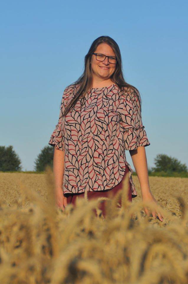 Schnittmuster Bluse mit Ärmelrüsche AREIA (34-58) : - Sewando