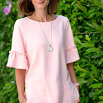 Schnittmuster Bluse mit Ärmelrüsche AREIA (34-58) : - Sewando