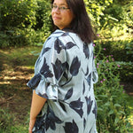 Schnittmuster Bluse mit Ärmelrüsche AREIA (34-58) : - Sewando