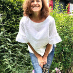 Schnittmuster Bluse mit Ärmelrüsche AREIA (34-58) : - Sewando