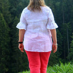 Schnittmuster Bluse mit Ärmelrüsche AREIA (34-58) : - Sewando