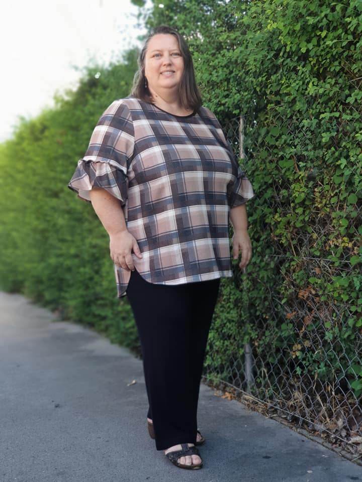 Schnittmuster Bluse mit Ärmelrüsche AREIA (34-58) : - Sewando