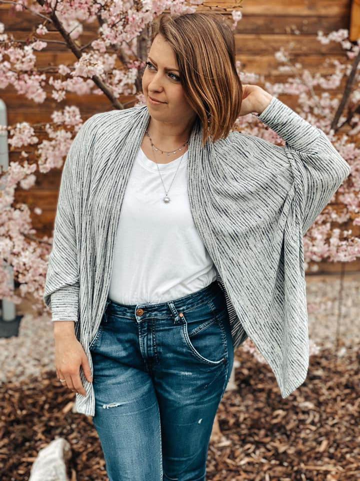 Schnittmuster Cocon Strickjacke MACAPA (32-56) : - Sewando