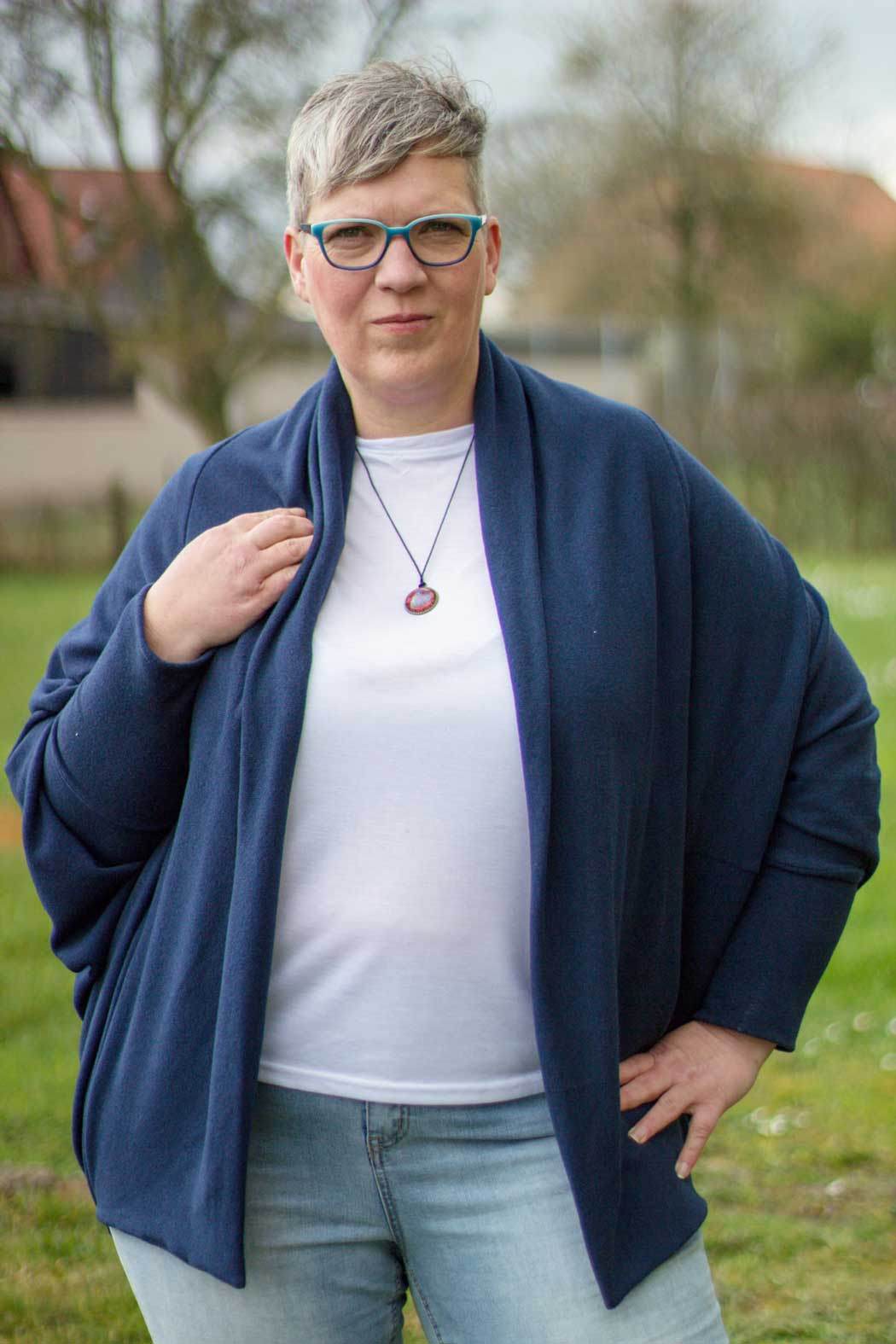 Schnittmuster Cocon Strickjacke MACAPA (32-56) : - Sewando
