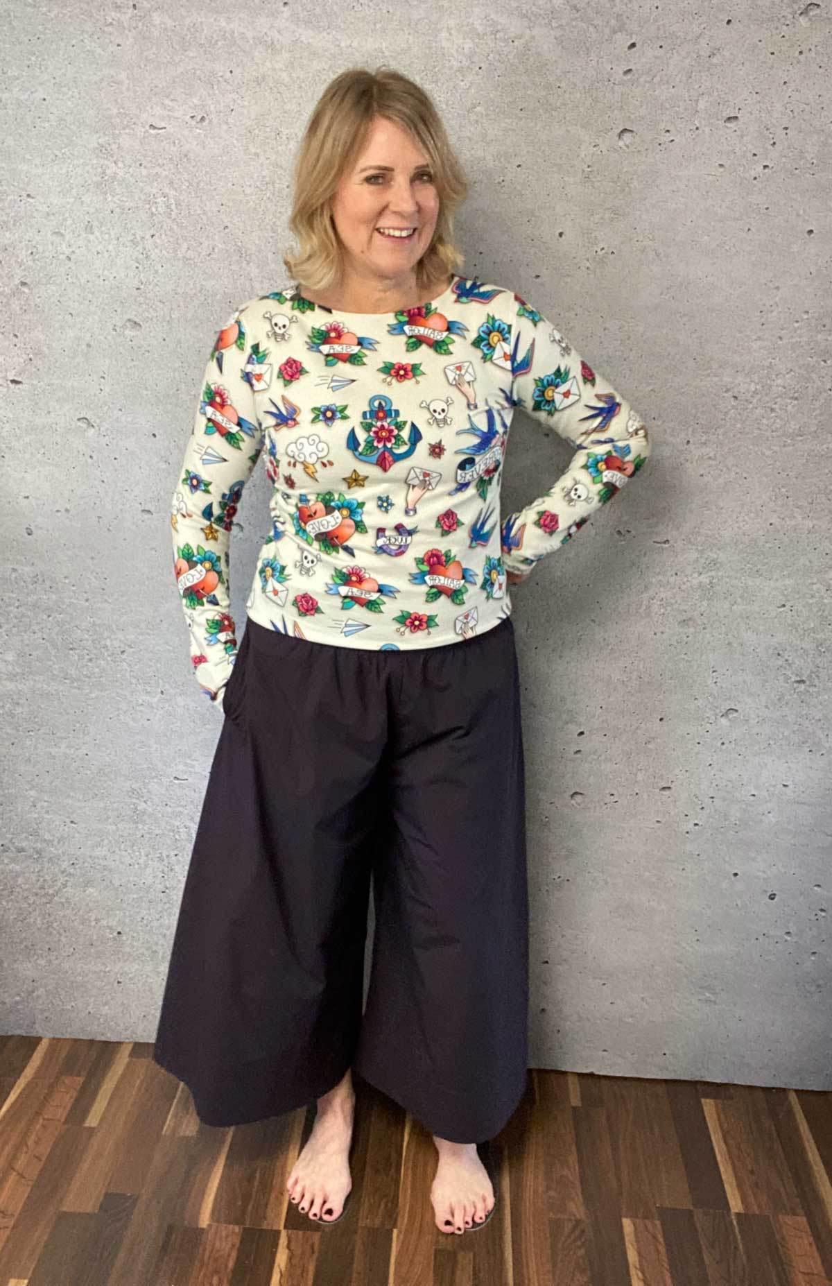 Schnittmuster Culotte Hosenrock AZUR (32-56) : - Sewando