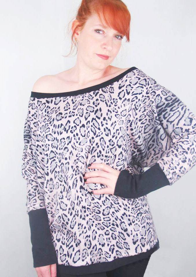 Schnittmuster Kleid, Shirt mit Fledermausärmeln GULA (34-52) : - Sewando