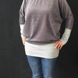 Schnittmuster Kleid, Shirt mit Fledermausärmeln GULA (34-52) : - Sewando